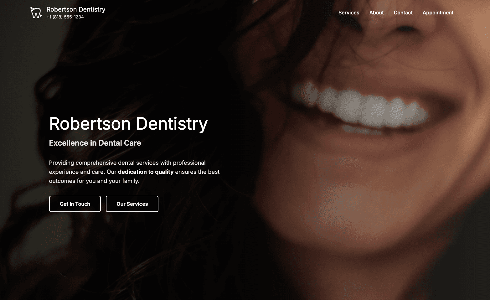 Robertson Dentistry screenshot